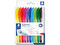 Bolígrafo Triangular Punto Medio Staedtler 4320MC10, Tinta Permanente, Secado Rápido, No retráctil, Caja con 10 Piezas, Colores surtidos.