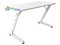 Escritorio Gamer Ergonómico Olympus Spot Glow Pro MRX8000, Estructura Z, 120 x 60 cm, Soporta hasta 100 kg, ABS, PC, Acero, Aglomerado de 18 mm, Recubrimiento de melamina en fibra de carbono, RGB, 1 Gancho, 1 Porta Vasos, Legend, Blanco.