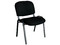 Silla de Visita MODAMOB VC010, Asiento y Respaldo acojinado de tela Negra, Estructural de metal.