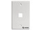 Placa Steren para Registro de 1 Cavidad Keystone, compatible con CAT5 y CAT6.