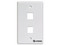 Placa Steren para Registro de 2 Cavidades Keystone, compatible con CAT5 y CAT6.
