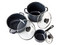 Batería de Cocina Cinsa Mega Óptima de 9 piezas, Color Negro.