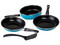 Batería de Cocina Cinsa Pontevedra, 11 Piezas, acero vitrificado, color azul.