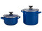 Batería de Cocina Cinsa Europea, 10 Piezas, acero vitrificado, color azul.