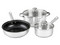 Batería de Cocina Cinsa Dublín de 5 piezas, Acero Inoxidable, Color Plateado.