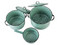 Batería de Cocina Cinsa Yaqui 321000, 13 Piezas, Peltre con Recubrimiento Vitrificado. Color Verde Jade.