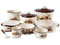 Batería de Cocina Cinsa Armonía, 14 Piezas, Peltre, color Crema.