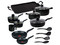 Batería de Cocina T-FAL BAT18M0226100 Con 18 Piezas, Antiadherente Vital, Color Negro.