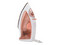 Plancha de Vapor Ligera Oster GCSTBS3801, Suela Antiadherente, 1200W. Color Rosa/Blanco.