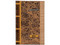 Libreta Estrella Nivel, Pasta Dura, 96 Hojas, con Patrón en Colores Café y Naranja.