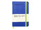 Cuaderno de Ideas Estrella 1/4 Pasta Dura 96 Hojas (Modelo 6566) mide 14.7 x 21.5 cm, cuenta con 96 hojas birrayadas, pasta dura y elástico de sujeción, ideal para notas y bocetos. 