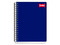 Cuaderno Scribe de Cuadro Grande, Pasta Semi Rígida, Forma Francesa, 100 Hojas, Color Azul.