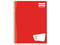 Cuaderno Scribe de Cuadro Grande, Pasta Semi Rígida, Forma Profesional, 100 Hojas, Color Rojo.