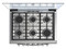 Estufa empotrable Whirlpool WER3000D, con 6 quemadores, 30