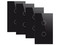 Kit de 4 Apagadores Inteligentes Epcom SH412W4K, Conexión Wi-Fi 2.4 Ghz, Compatible con Alexa y Google Home, Color Negro.
