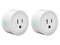 Enchufe Inteligente SmartKapp ACCMINISOCKETBL, Compatible con Alexa y Google Assistant, Paquete de 2 Piezas. Color Blanco.