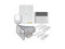 Kit de Panel de Alarma Hikvsion DS-PHA64-LP/PACK(30W), Incluye 1 Panel Híbrido, 1 Teclado LCD, 1 Pir, 2 Contactos Magnéticos y 1 Sirena de 30W, Color Blanco.