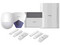 Kit de Panel de Alarma Hikvision AX HYBRID PRO de 64 Zonas, Incluye 1 Panel Híbrido, 1 Monitor LCD, 1 Sensor de Movimiento PIR, 2 Contactos Magnéticos y 1 Sirena Azul.