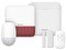 KIT de Alarma Hikvision AX PRO, incluye 1 Hub, 2 Sensores PIR, 3 Contactos Magnéticos mini, 1 Control Remoto, 1 Sirena inalámbrica Exterior color rojo, WiFi, Compatible con Hik-Connect P2P