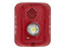 Sirena con Lámpara LED Estroboscópica P2RLED, 2 Hilos, Montaje en Pared, 12/24 Vcd, Configuración Estroboscópica Seleccionable, Texto en Inglés, Color Rojo.