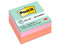 Notas adhesivas 3M Post-It modelo 2018, cubo pastel de 400 hojas