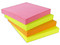 Notas Adhesivas 3M de 3X3 Pulgadas, 100 Hojas, Colores Neón.