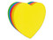Notas Adhesivas MAE en Forma de Corazón, Neón, Tamaño 64 x 67 mm. 5 Colores. Paquete con 250 Hojas.