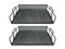 Charola apilable Nextep NE-169. Color Negro. (2 Piezas)