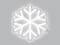 Neón Copo de Nieve Blanco, Luces LED Decorativas (20×20 cm). 
Su luz clara y radiante evoca el invierno y aporta un toque de frescura, ideal para decorar interiores con un ambiente navideño moderno y encantador.