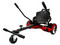 Hoverboard 2 en 1 Vorago HB-300 con GoKart, contra salpicaduras, luces LED. Color Rojo. Empaque original desgastado, Producto con desgaste y uso visible.