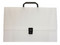 Caja Porta Documentos Oxford con agarradera y broche, Tamaño Oficio, Color Blanco.
