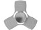 Fidget Spinner de 3 Puntas. Color Plata.