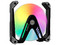 Ventilador ALSEYE W12 PRO-B de 120 mm, hasta 2000 RPM, ARGB. Color negro.