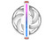 Ventilador ALSEYE DM12 B, 120mm, 1600 RPM, ARGB, Color Blanco.