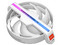 Ventilador ALSEYE DM12 B, 120mm, 1600 RPM, ARGB, Color Blanco.