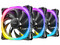 Kit de 3 Ventiladores Antec FUSION 120 ARGB, 120mm, 600RPM - 2000RPM, Color Negro.