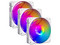 Kit de 3 Ventiladores Balam Rush Eolox Blaze EX70KW, 1200RPM, 120mm, RGB, Color Blanco.