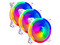 Kit de 3 Ventiladores Balam Rush EOLOX BLAZE EX30KW, 1200RPM, 120mm, RGB, Color Blanco.