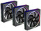 Kit 3 Ventiladores 120mm EOLOX BORA EXB85 Balam Rush Azender Series, Velocidad 600-1800 RPM, ARGB 16 LED, Conector 4 Pin PWM, Color Negro.