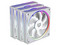 Kit 3 Ventiladores Para PC Eolox Bora EXB85 Diseño Cuadrado 120 mm 600 - 1600 RPM PWM 4 Pin Aurea RGB Color Azender Negro.