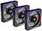 Kit 3 Ventiladores 120mm EOLOX BORA EXB85R Balam Rush Azender Series, ARGB, 600-1800 RPM, 48 CFM, Negro.