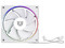 Ventilador con Aspas Inversas para PC, Balam Rush Eolox Bora-R EXB85R, Diseño Cuadrado, 120 mm, 600 - 1600 RPM, PWM 4 pin, Aurea RGB, Azender, Blanco.
