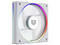 Ventilador con Aspas Inversas para PC, Balam Rush Eolox Bora-R EXB85R, Diseño Cuadrado, 120 mm, 600 - 1600 RPM, PWM 4 pin, Aurea RGB, Azender, Blanco.