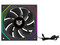 Ventilador con Aspas Inversas para PC, Eolox Link EXL95R, Diseño Cuadrado, 120 mm, 600 - 1800 RPM, PWM 4 pin, Aurea RGB, Legend, Negro.