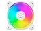 Ventilador Cooler Master MasterFan MF120, de 120 mm, con iluminación LED ARGB. Color blanco.