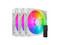 Kit de 3 Ventiladores Cooler Master SickleFlow, 120mm, 2500RPM, ARGB, Color Blanco.