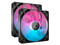 Kit de 2 Ventiladores Corsair iCue Link RX140 de 140mm, RGB. Color Negro.