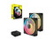 Kit 2 Ventiladores 140mm Corsair iCUE LINK LX140-5 RGB, Velocidad 350-2000 RPM, Conector 4 Pin PWM, Color Negro.
