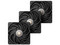 Kit 3 Ventiladores 120mm DeepCool FT12, 500-2150 RPM, Negro.