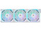 Kit de Ventiladores Game Factor FKG500 de 120mm, ARGB, 3 piezas. Color Blanco.